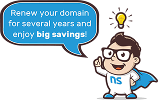 Andy recommends buying a domain for several years