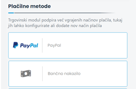 Priljubljene plačilne metode