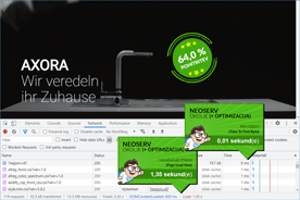 Axora.at - DevTools po optimizaciji
