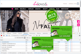 Beloved.si - DevTools po optimizaciji