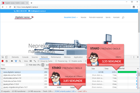 Digitalni-razrez - DevTools pred prenosom