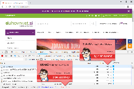 Duhovnost.si - DevTools pred prenosom