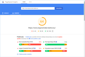 Ergonomske-resitve.eu - PageSpeed Insights po prenosu