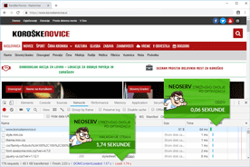 Koroskenovice.si - DevTools po optimizaciji