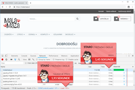 Malamaza.si - DevTools pred prenosom