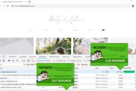 Matejinkatarina.com - DevTools po optimizaciji