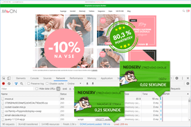 Moon.si - DevTools po optimizaciji