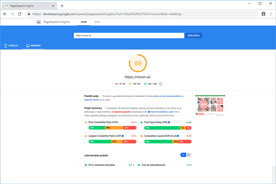 Moon.si - PageSpeed Insights pred prenosom