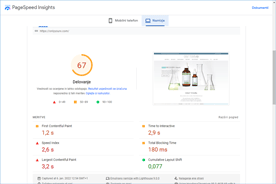ONLY YOURx - PageSpeed Insights pred prenosom