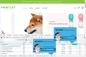 Pawtlet.com - DevTools pred optimizacijo
