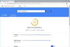 Prokraft - PageSpeed Insights po optimizaciji