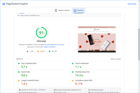 22 Institute Shop - PageSpeed Insights po optimizaciji