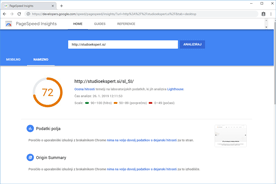 Studioekspert.si - PageSpeed Insights po optimizaciji