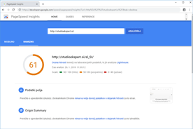 Studioekspert.si - PageSpeed Insights po prenosu