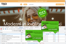 Tisoshop.com - DevTools po optimizaciji