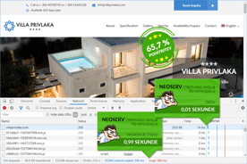 Villa Privlaka - DevTools po optimizaciji