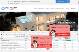 Villa Privlaka - DevTools pred prenosom