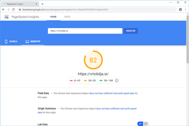 Vrt Obilja - PageSpeed Insights po optimizaciji