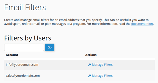 Email Filters