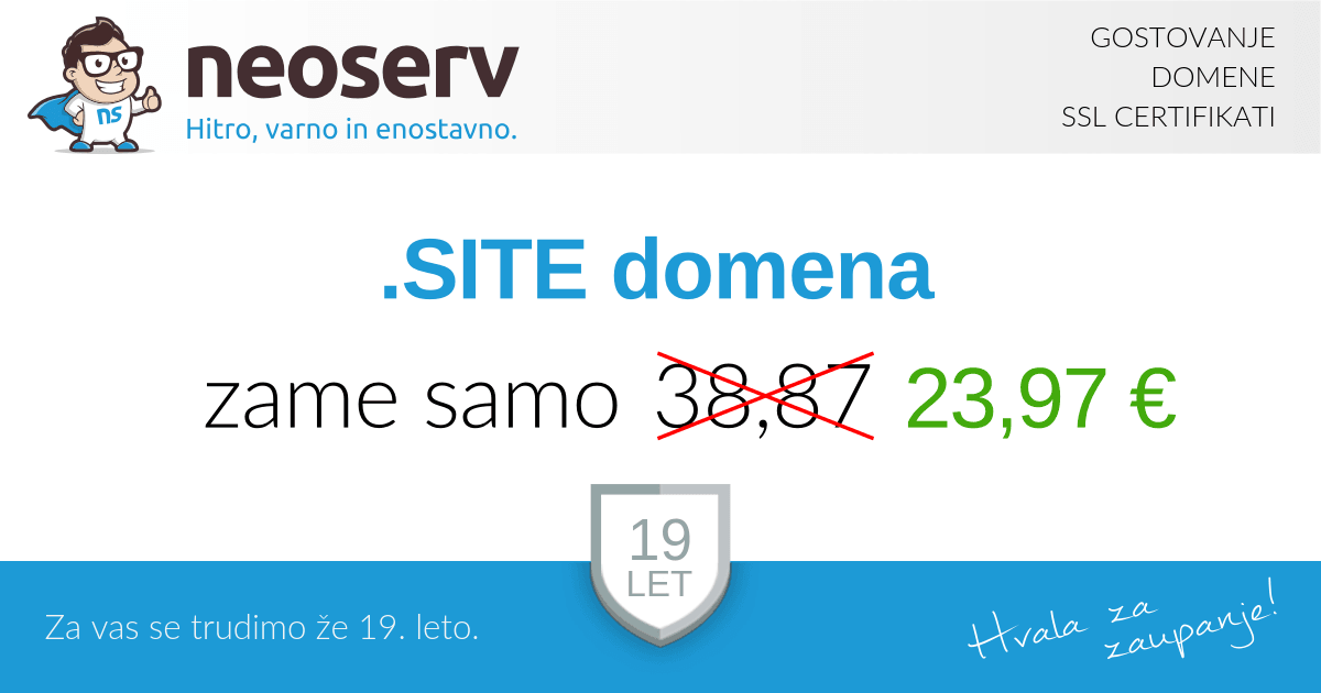 .SITE domena • NEOSERV.si